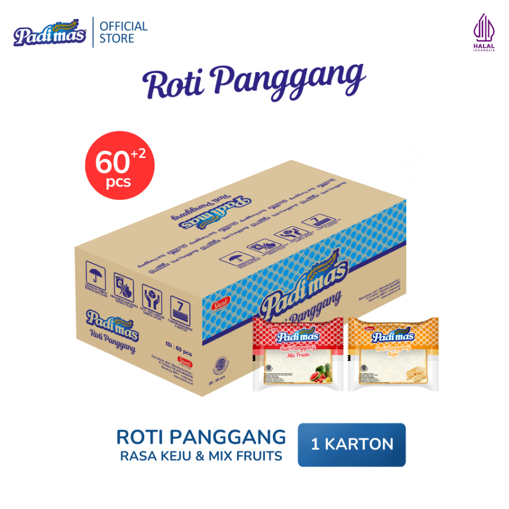 

Roti Panggang Padimas Mix(Keju&MixFrt)Extra2 Karton