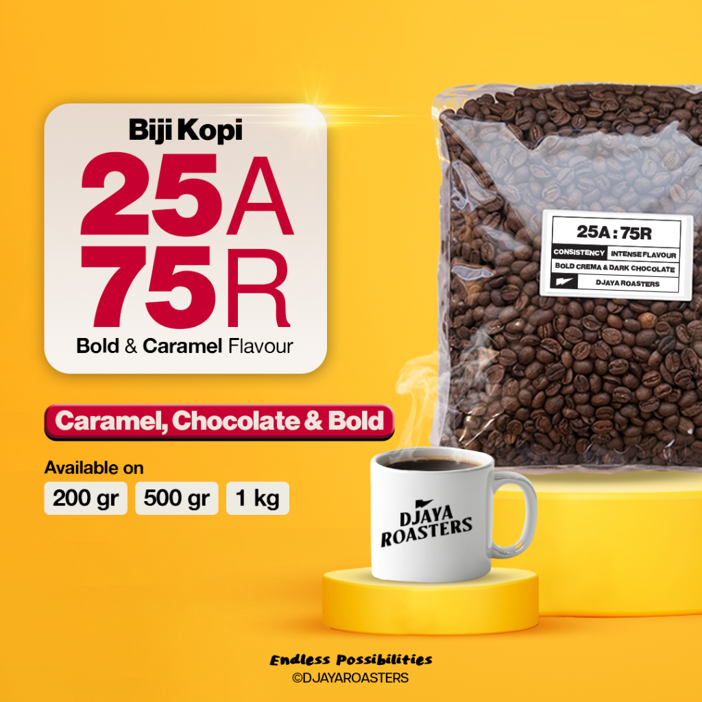 

Biji Kopi Es Kopi Susu 25:75 Arabika Robusta 1 kg Espresso Blend