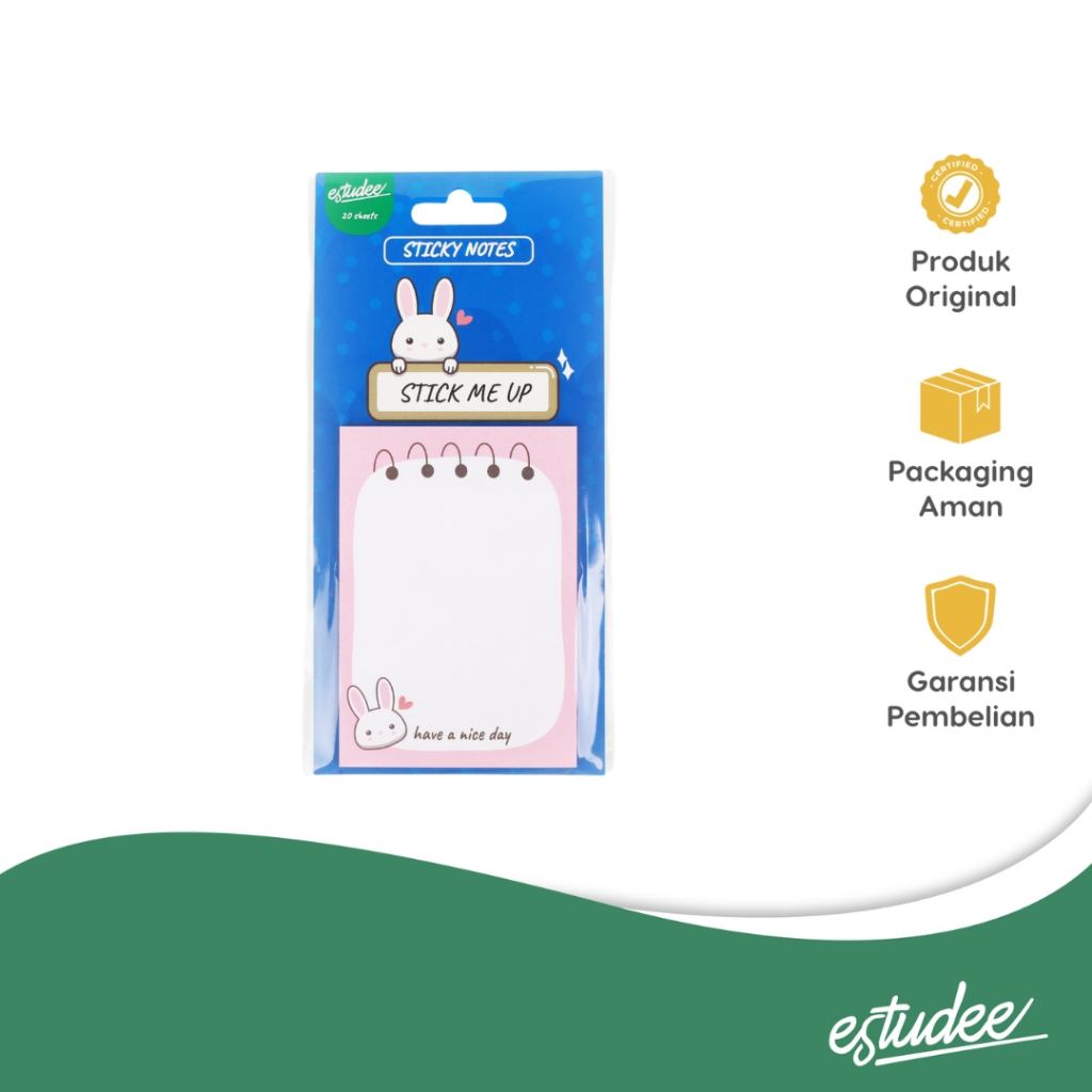 

ESTUDEE STICKY NOTE -HAVE A NICE DAY RABBIT- 70X100MM 20SHT
