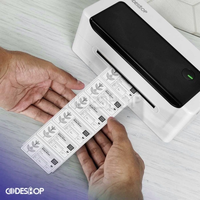 

Label Stiker Yupo Thermal 40x30 mm Codeshop 1 Line Core 1 Inch Isi 1000 Pcs Roll Printer Barcode Tahan Air