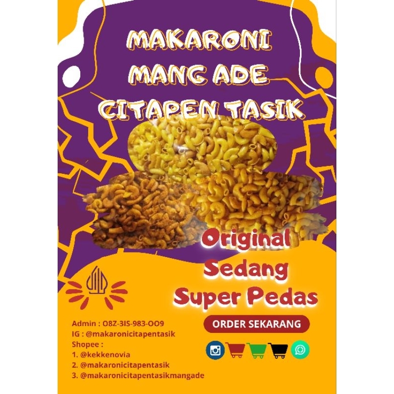 

Keripik Pedas Makaroni Citapen Mang Ade Tasik Asli 1/4 / 250gram