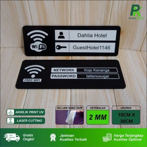 

AKRILIK SIGNAGE/SIGN "WIFI FREE ZONE