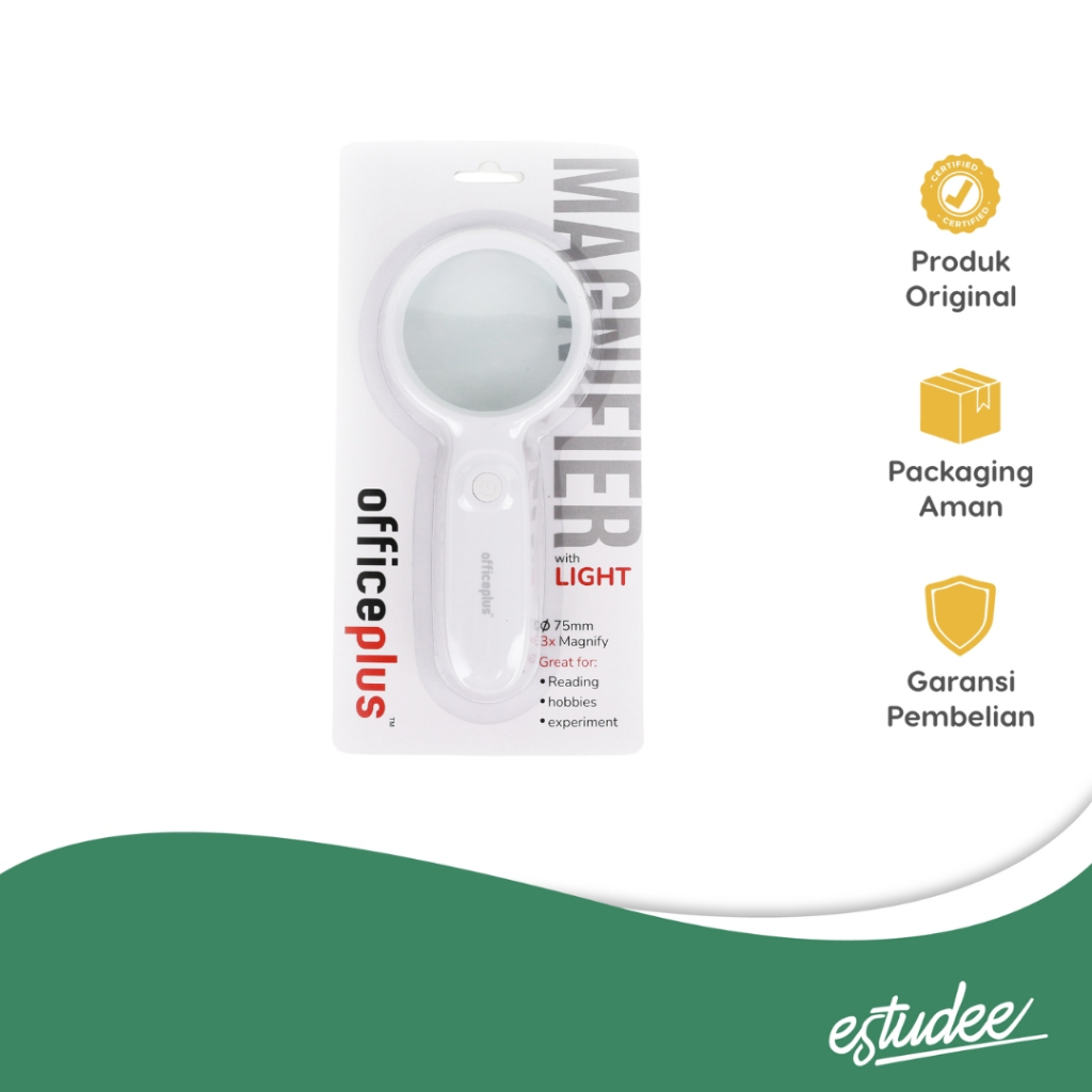 

OFFICE-P MAGNIFIER 75MM +LIGHT WHITE OP-M75W-L