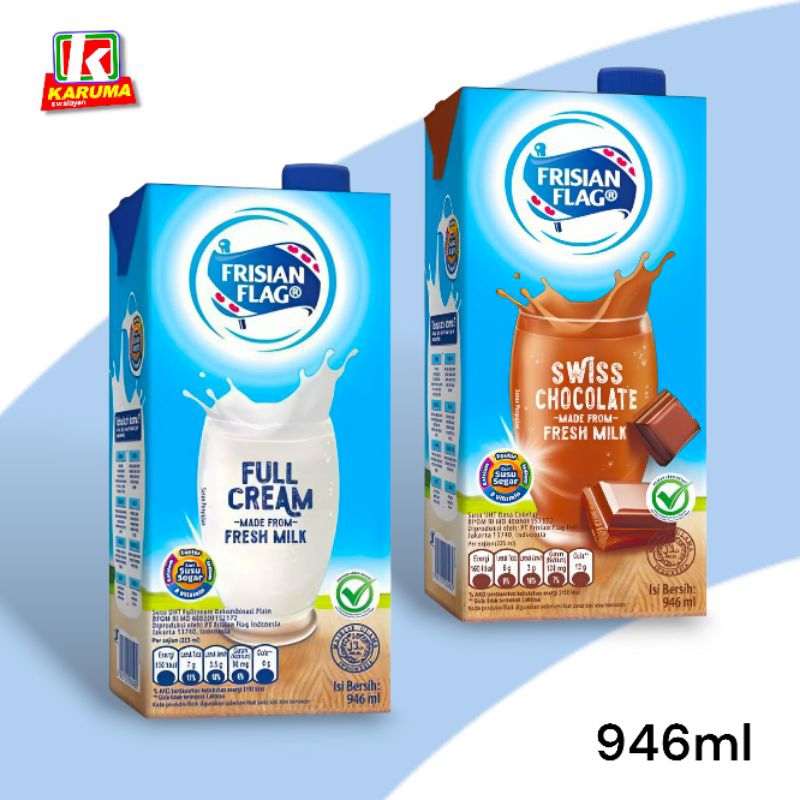 

Susu Bendera UHT 946ml Frisian Flag Milk