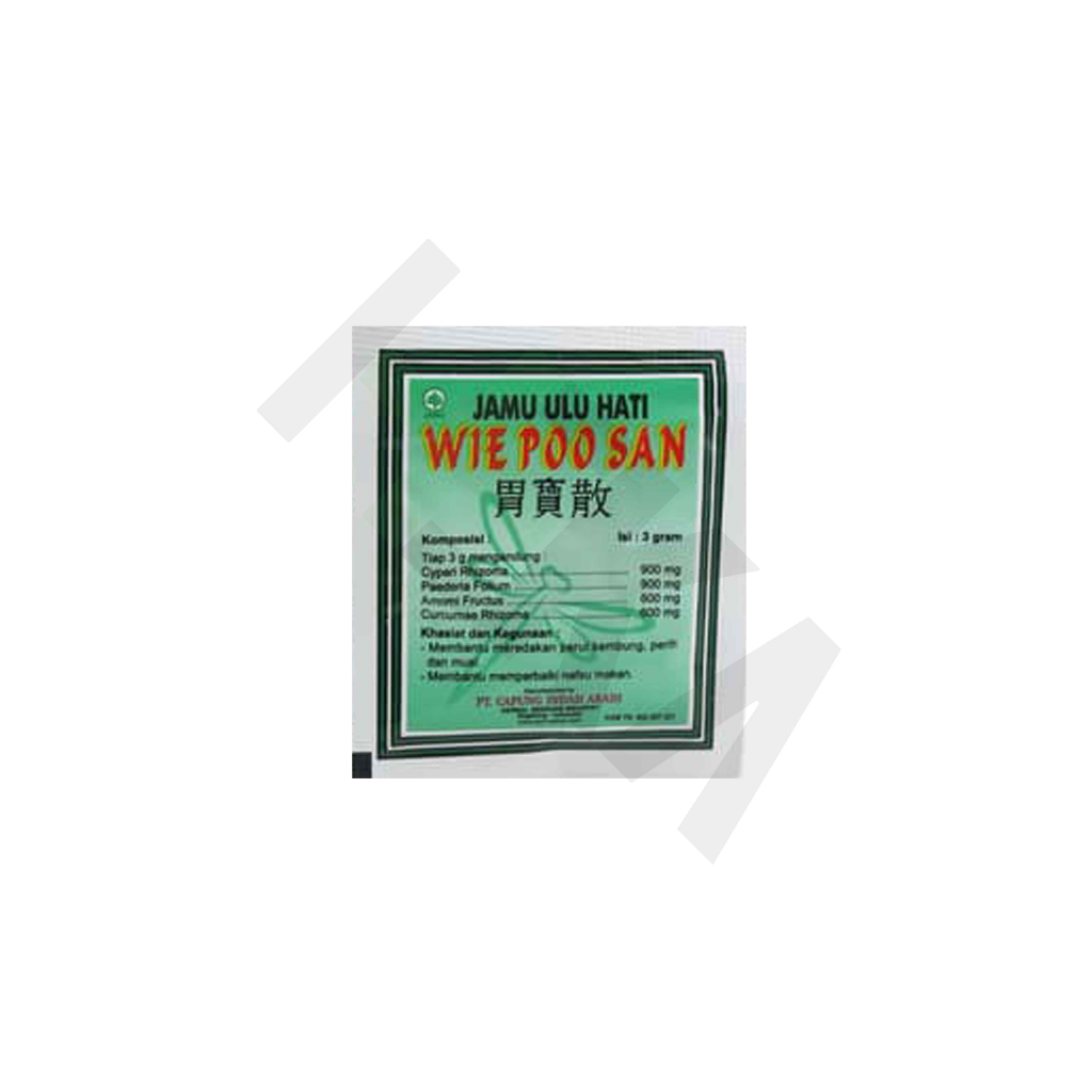 Wie Poo San 3 g Jamu Ulu Hati 1 Sachet - Mengatasi Kembung [Tembalang]