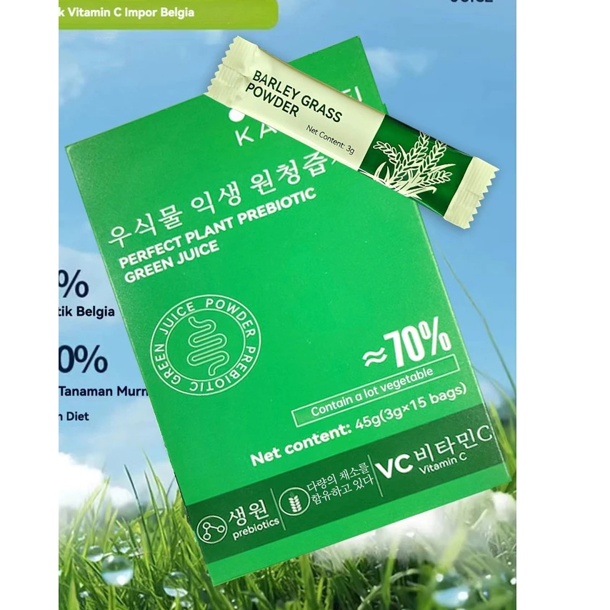 

PERFECT PLANT PREBIOTIC GREEN JUICE JUS SALAD SAYURAN INSTAN JUSS HIJAU 1 BOX 15 SACHET