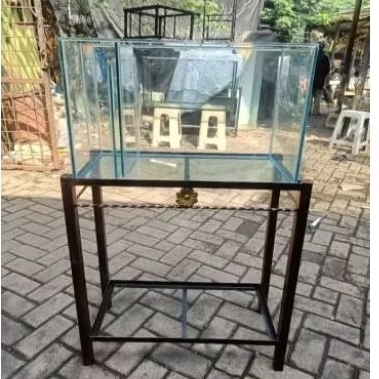 Aquarium 60x30x35 Filter Samping Dan Rak Besinya