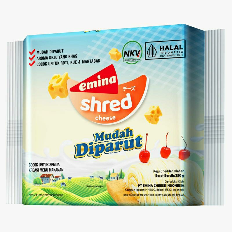 

Emina Shred Keju Mudah Diparut 250 gr