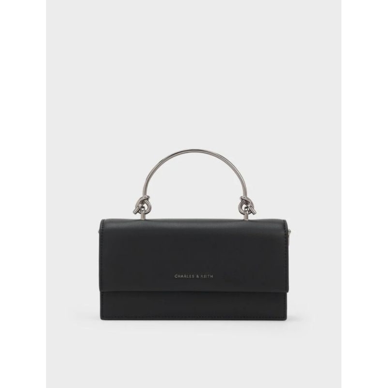 PRELOVED tas C&K ck charles and keith Dompet Panjang Sculptural-Handle Kristine - Noir sling bag ele