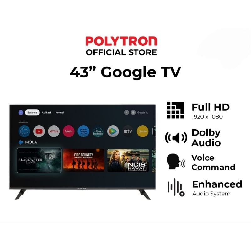 Polytron Smart Cinemax Google TV 43 inch 43RG9059