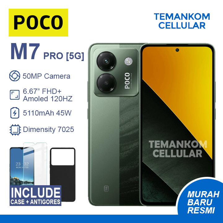 Poco M7 PRO 5G 16GB RAM 8+8 8/256 8GB 256GB Baru GARANSI RESMI Xiaomi