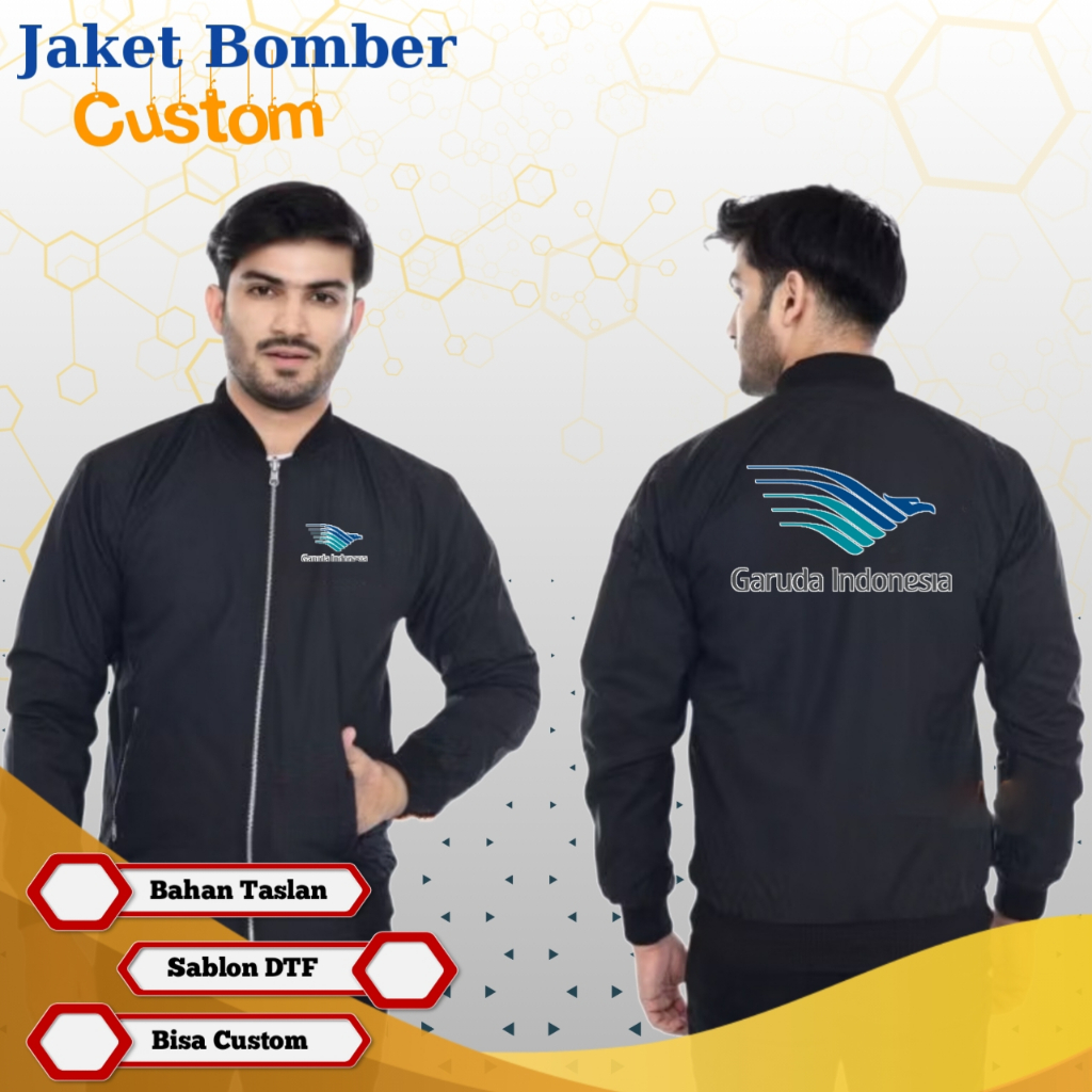 Jaket Garuda Indonesia Merchandise Jaket Maskapai MS12 Jaket Bomber Custom