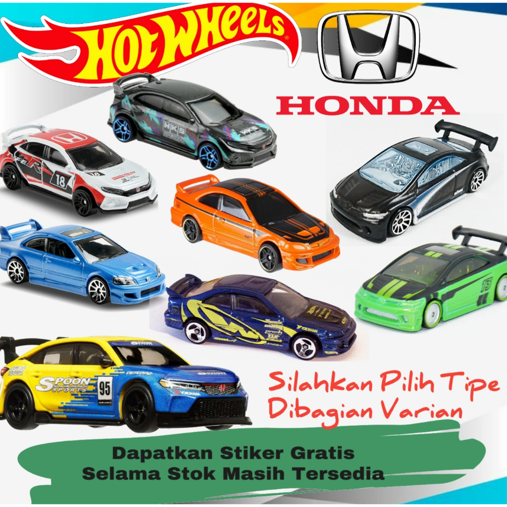 HOTWHEELS HONDA SERIES HOT WHEELS MODEL HONDA CIVIC PRELUDE CITY CIVIC EF