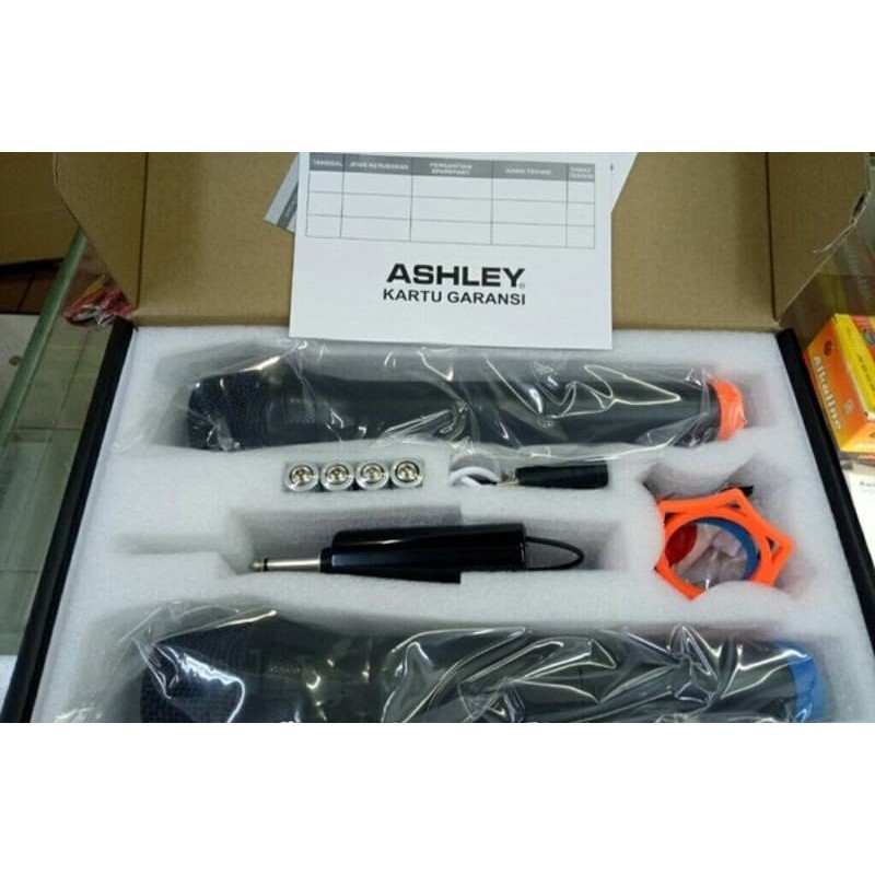 Mic Wireless Ashley WR 200 Original UHF Vocal karaoke Terbaik