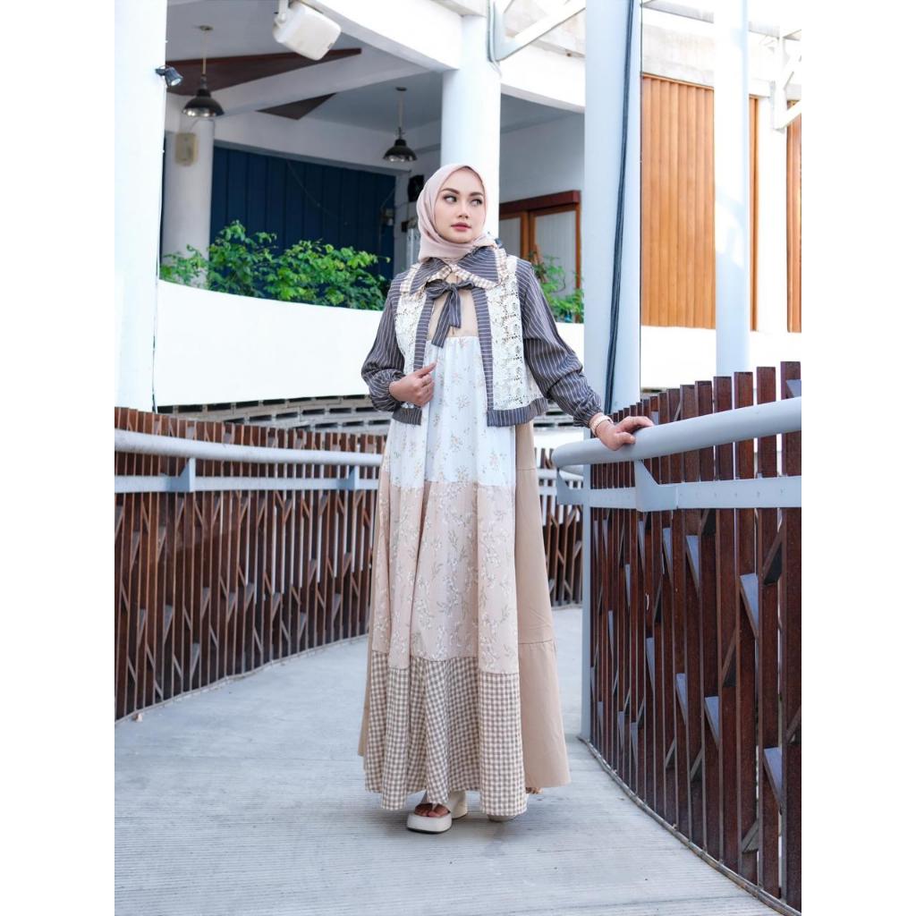 Sabrina Dress Series by Numiaa Fashion I Dress Wanita Muslim LD 120cm