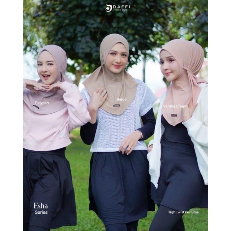 Daffi Hijab Series ESHA HijabJilbab Sport Terbaru Non Pad