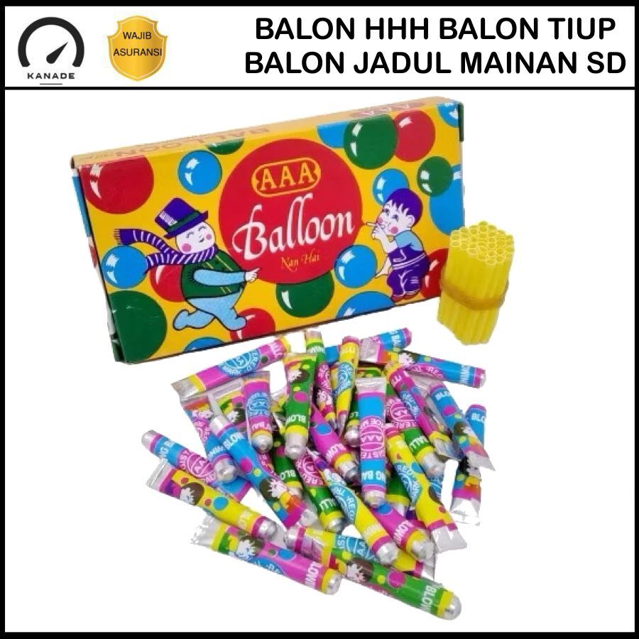 1 PCS Balon Tiup HHH / Balon Tiup Balon HHH Balon Jadul Balon Plembungan Balon Sedotan Balon Hahaha 