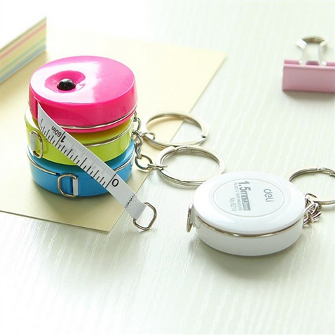 

METERAN LUCU SIMPLE BISA JADI GANTUNGAN KUNCI - DELI TAPE MEASURE NO 8214