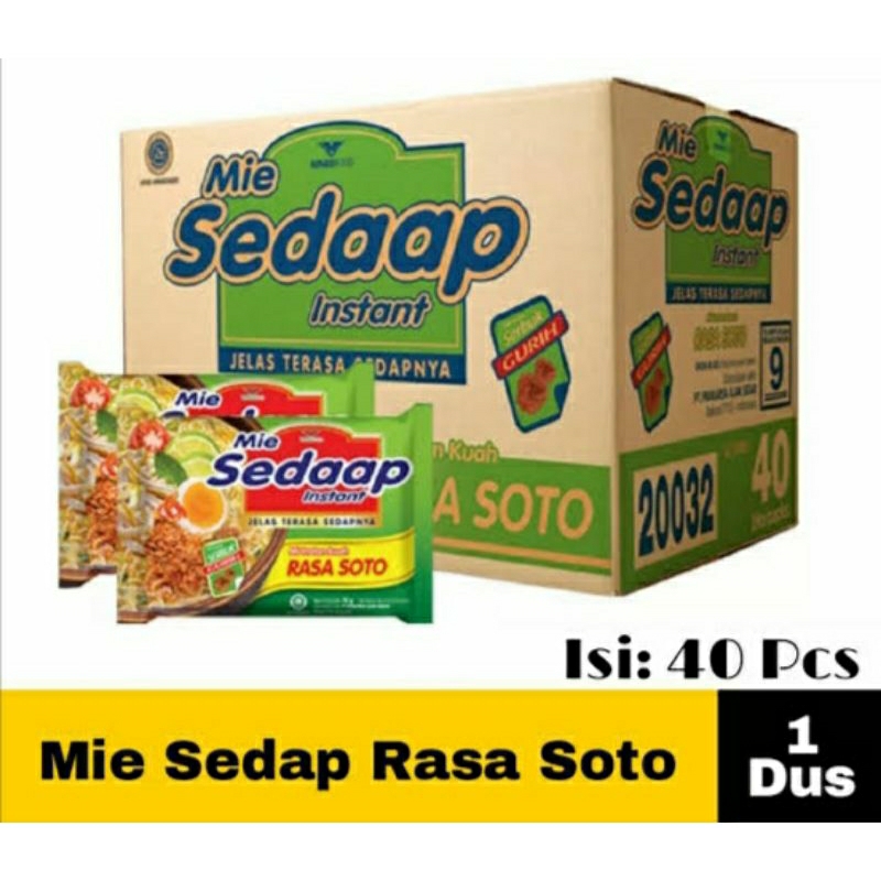 

MIE SEDAP SOTO 1 DUS ISI 40 PCS