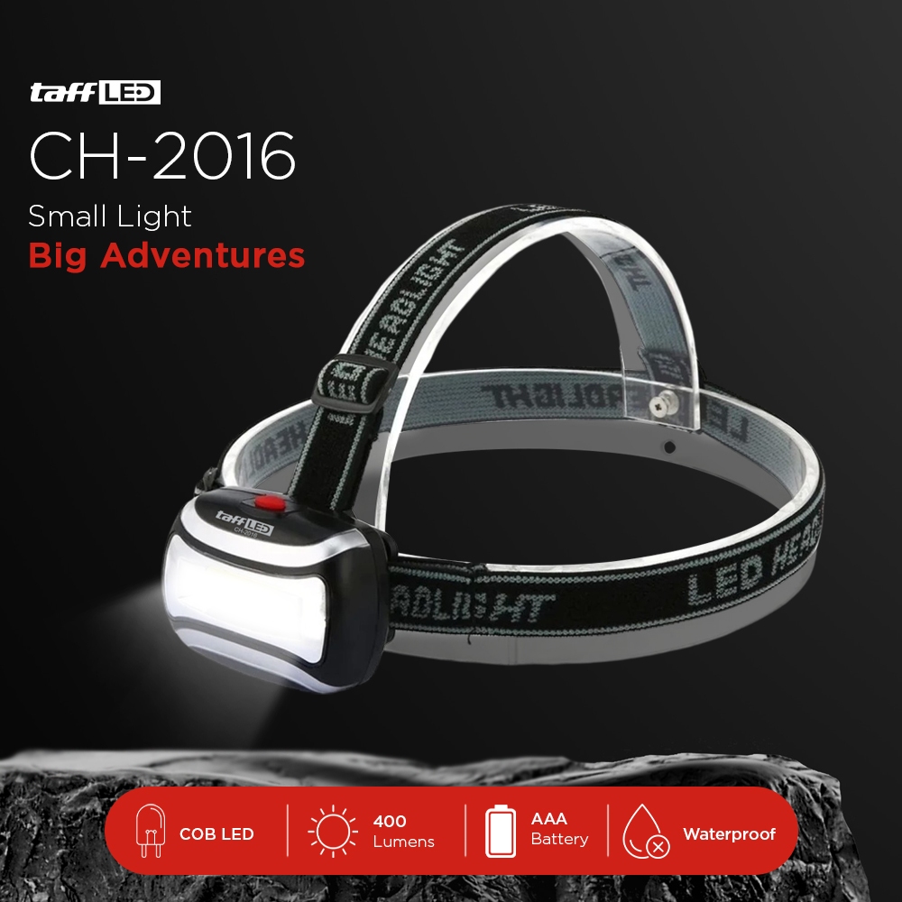 Headlamp Flashlight Waterproof LED 3 Modes COB CH-2016 400 Lumens Headlight Head Lamp Senter Kepala 