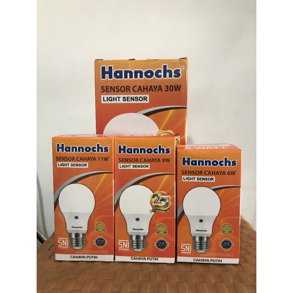 Lampu LED Bulb Hannoch Sensor Cahaya