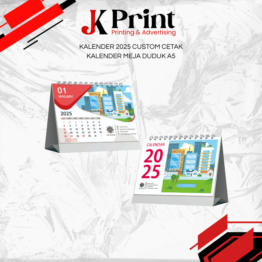 

JELAJAH KARYA - KALENDER 2025 CUSTOM CETAK KALENDER MEJA DUDUK A5
