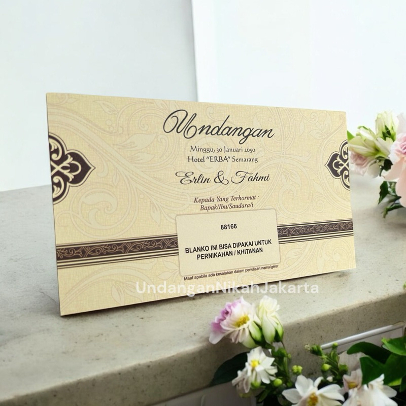 Blangko Undangan Kosong Pernikahan Erba  BLANKO UNDANGAN  MURAH Simple 88166