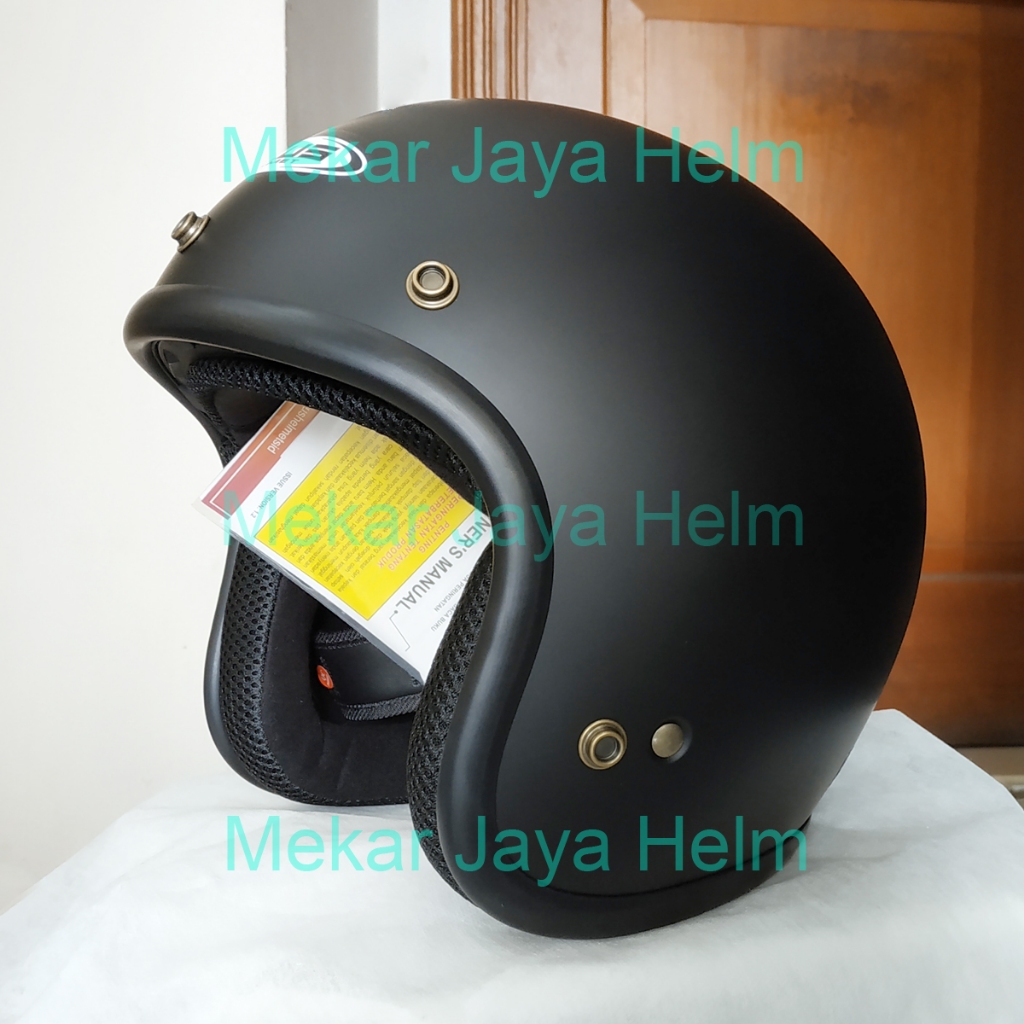 Helm ZEUS 385 ZS-385C Hitam DOFF Dop - BLACK MATT