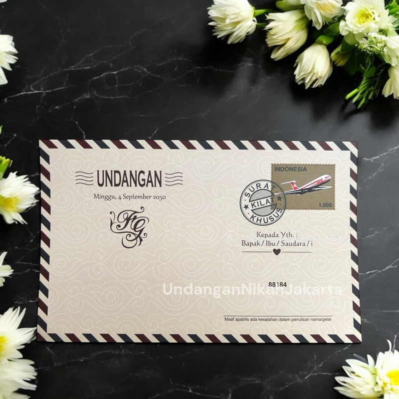 Blangko Undangan Kosong Pernikahan Erba  BLANKO UNDANGAN  MURAH Simple 88184