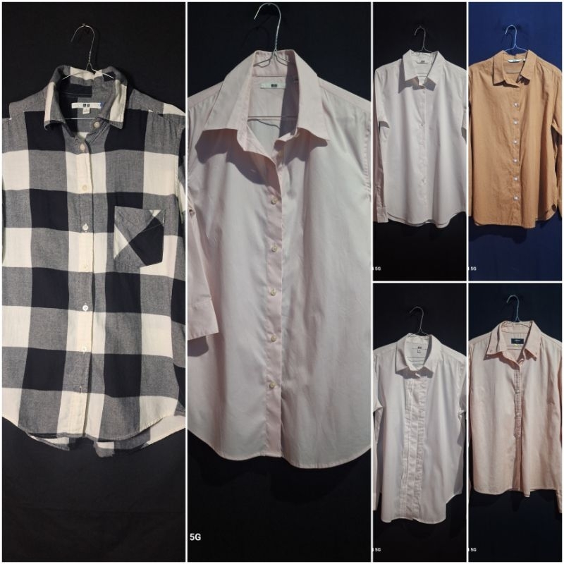 preloved UNIQLO kemeja wanita branded