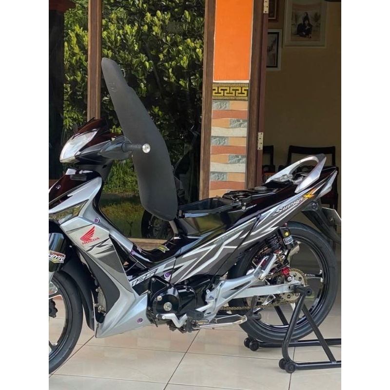 Striping lis sticker standar ori honda supra x 125 2012 hitam racing stiker supra x hitam 2012