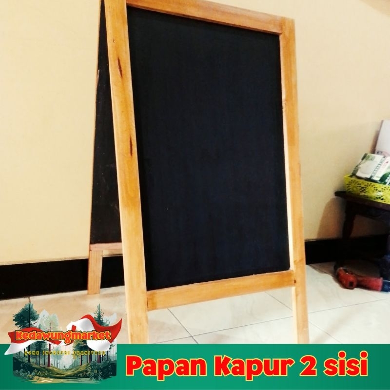 

Papan tulis kapur standing 2 muka papan menu cafe