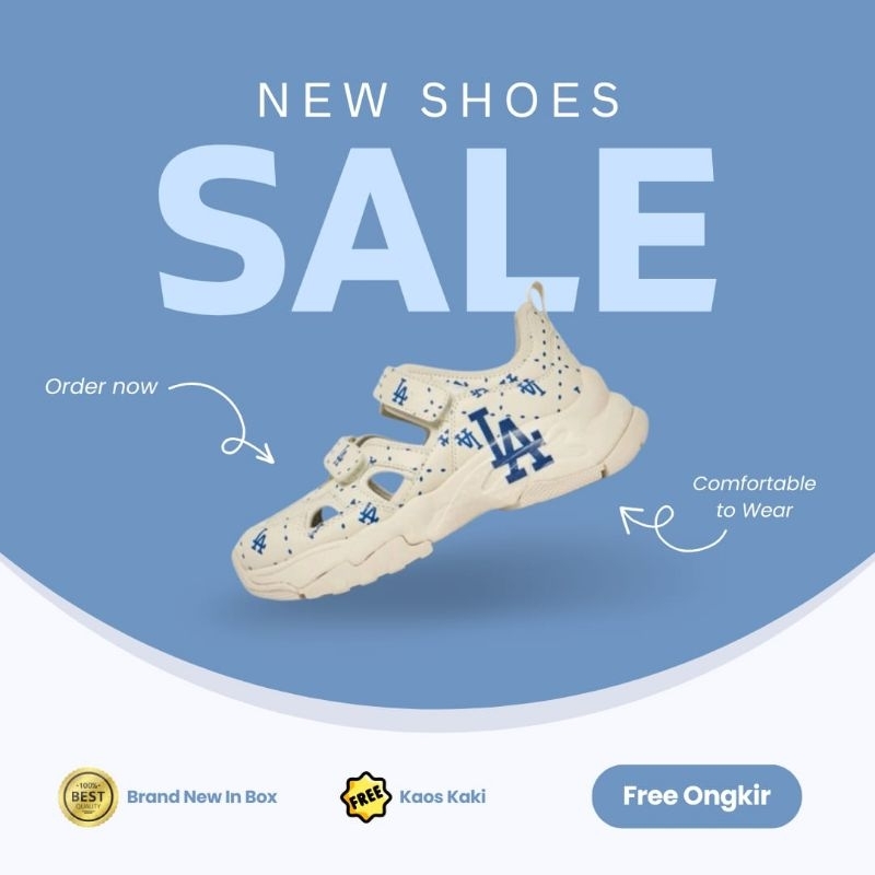 Sepatu MLB BigBall Chunky Monogram Mask LA Dodgers Blue