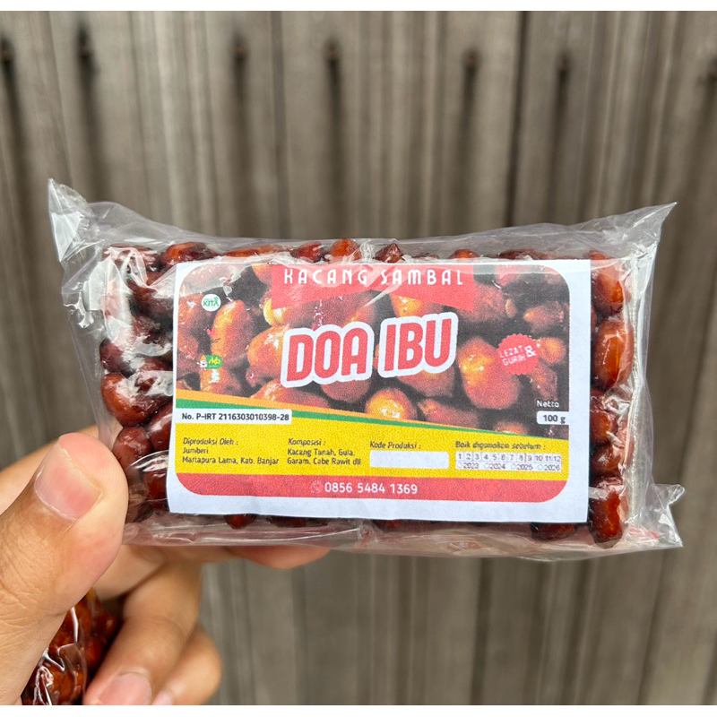 

Doa ibu Kacang Sambal Pedas gurih manis isi 10 bungkus