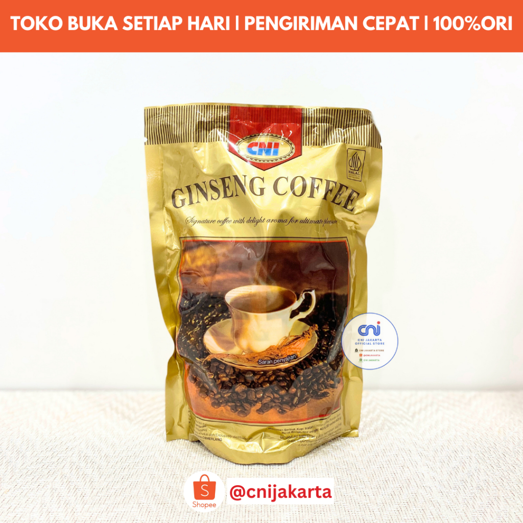

[GROSIR / Bisa Beli 1 Dus 25 Pouch] Kopi Ginseng CNI Original 20 Sachet - CNI Jakarta Store