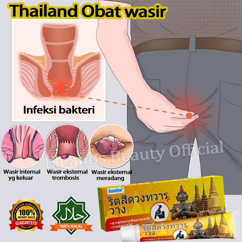 Thailand Obat wasir Salep wasir Salep ambeien paling ampuh 20g Ekstrak herbal untuk menghilangkan am