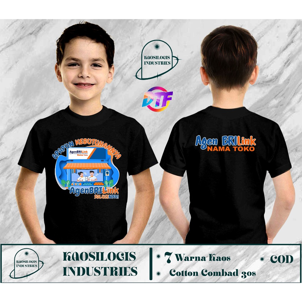 Kaos Anak Agen BRILink Terbaru / Kaos Brilink Apapun Kebutuhanya BRILink Solusinya - Kaosilogis