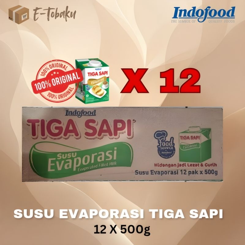 

[HEMAT !!!] SUSU EVAPORASI TIGA SAPI 1 KARTON