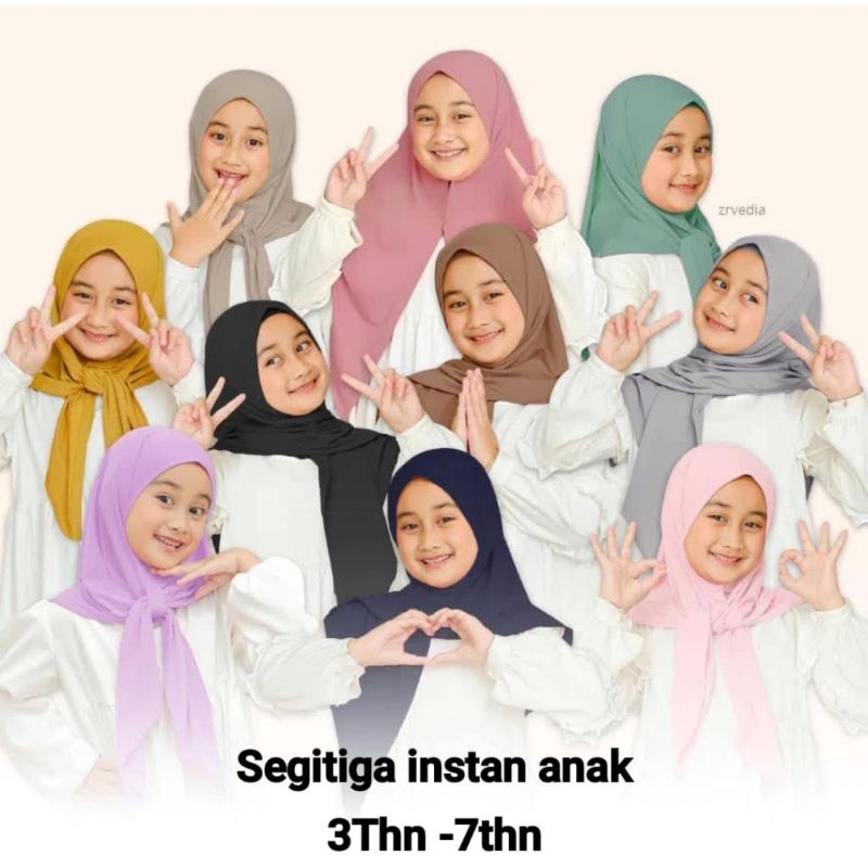 Segitiga instan anak 3 - 7 tahun jahit dagu