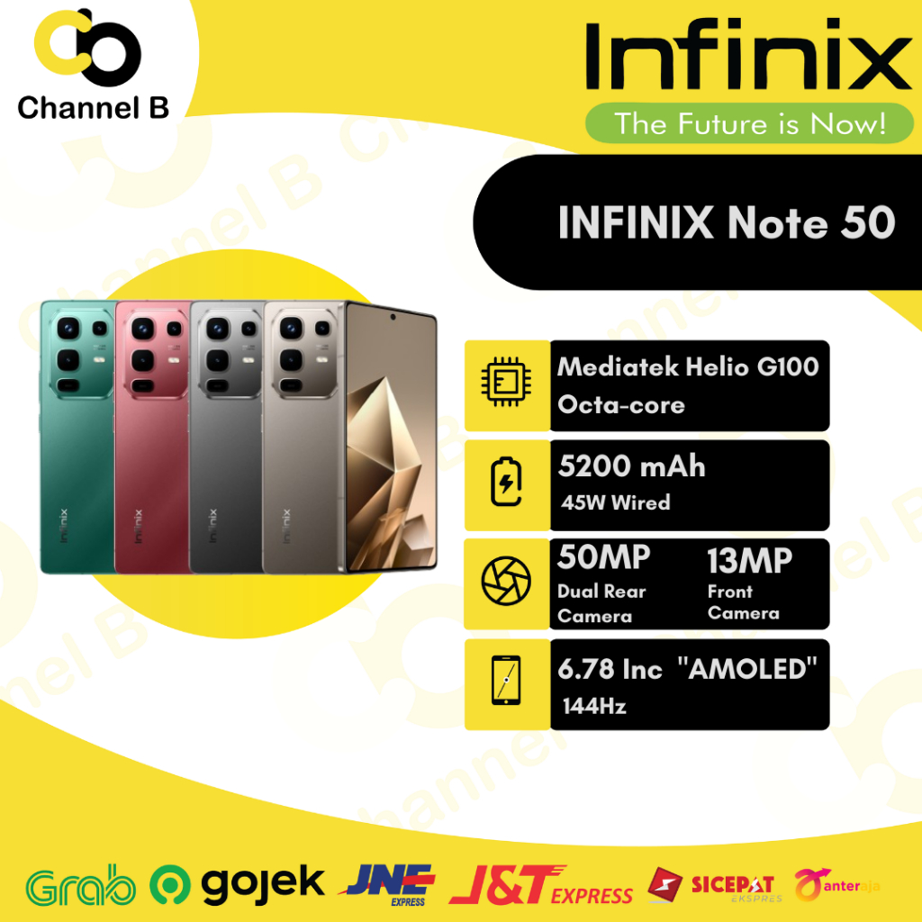 Infinix Note 50 - Smartphone ( Ram 8GB + Rom 256GB ) Garansi Resmi