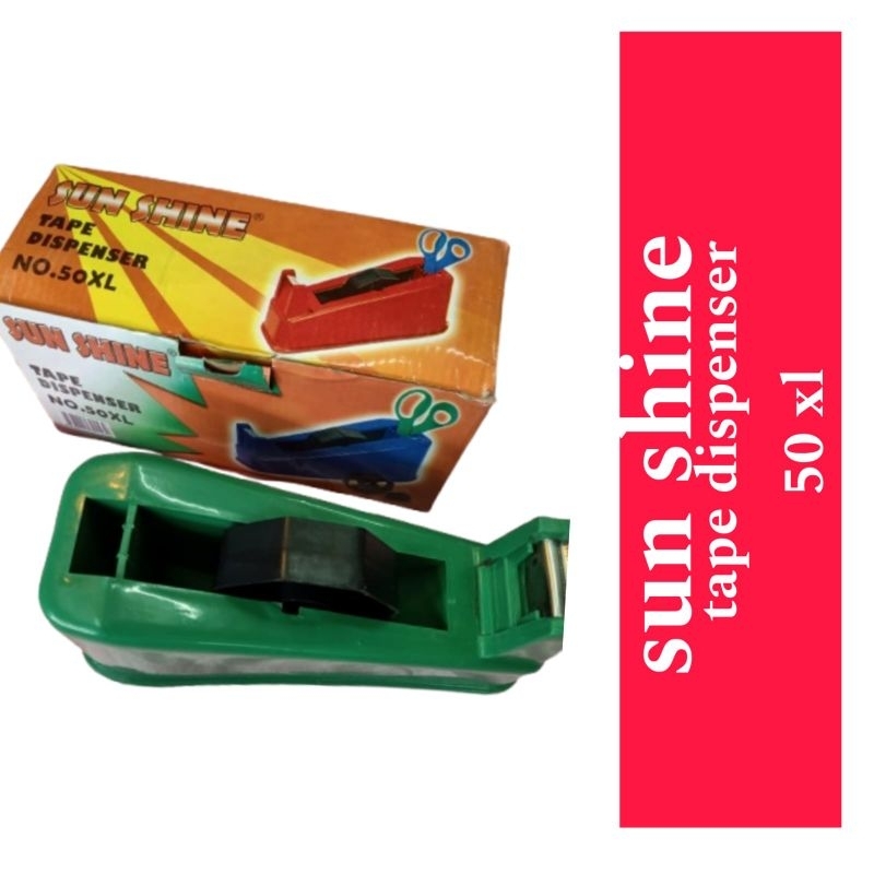 

tape dispenser/ tape cutter/ tempat isolatip/ isolasi lakban sunshine 50 xl/ tempat alat potong solatip plakban