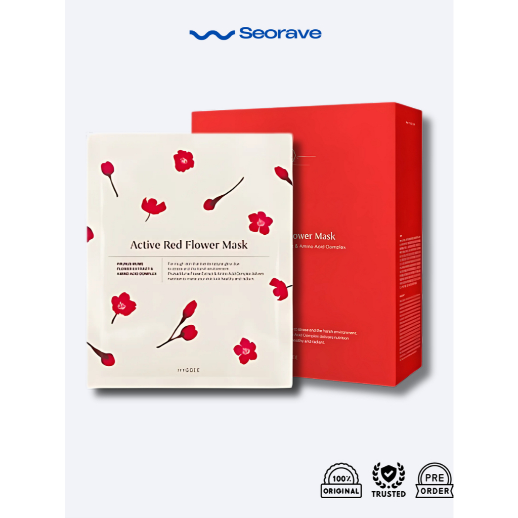 HYGGEE Active Red Flower Mask
