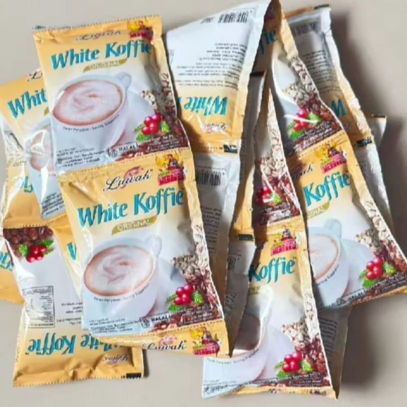 

10 SACHET KOPI LUWAK WHITE COFFEE INSTANT 3 IN 1 KOFFIE TERMURAH 1 RENTENG