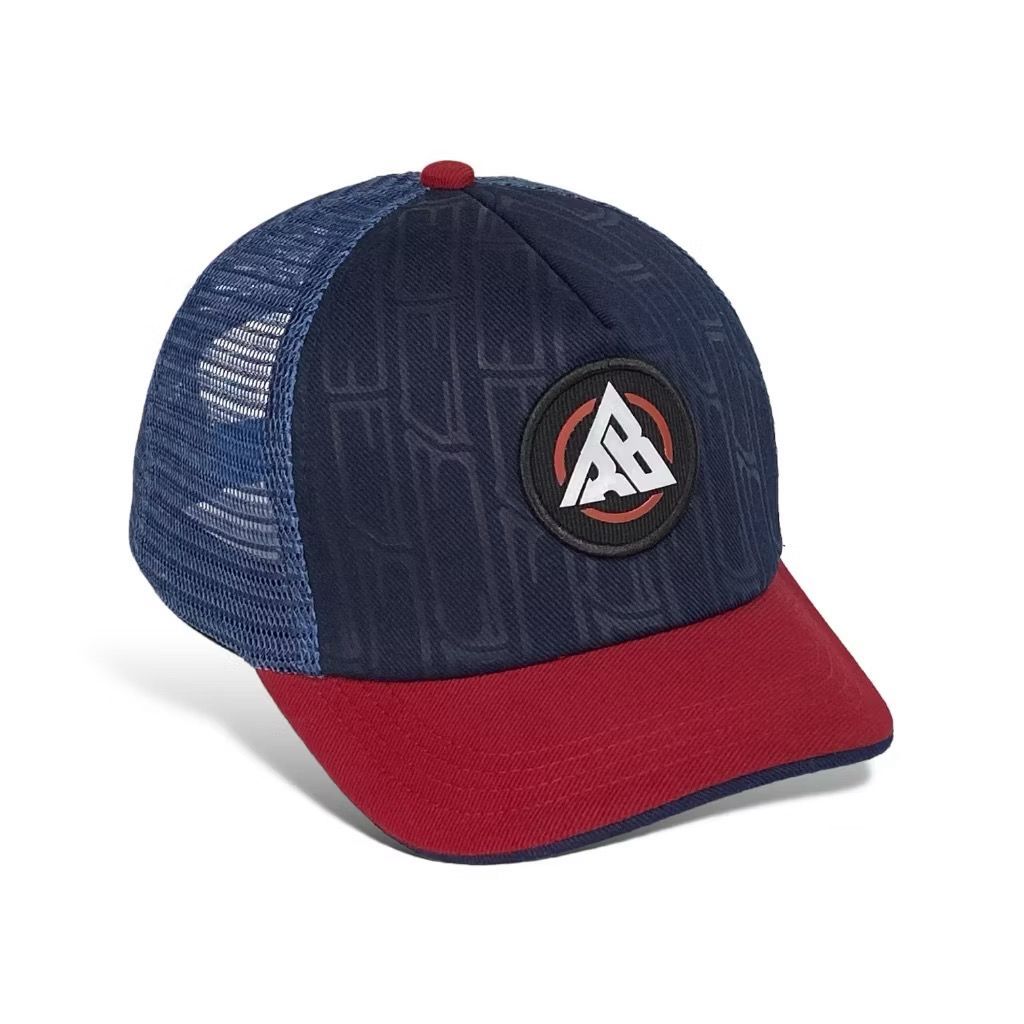 Rabeur Caps Topi Trucker Hats Pria Lidah Pendek Topi Pria Visor 5cm Navi Maron / Topi Lidah Pendek P