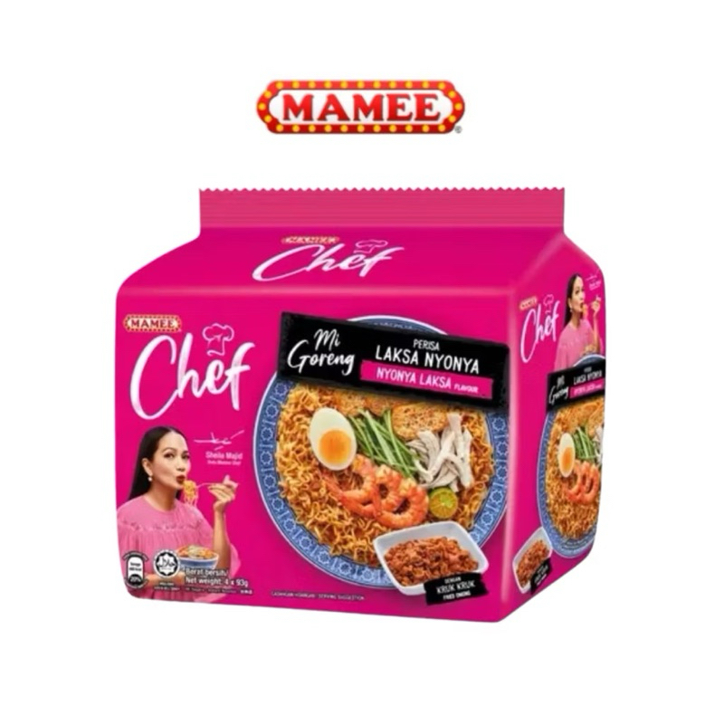

MAMEE Chef Laksa Nyonya Mi Goreng Instant Noodles 93g / Pack