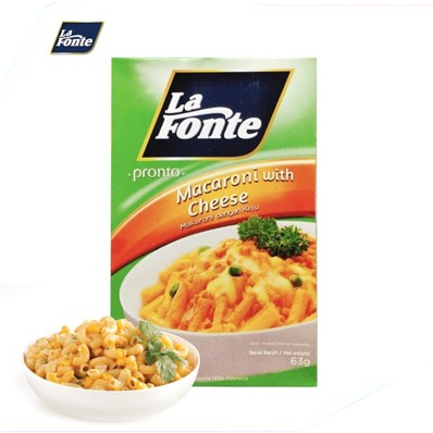 

LA FONTE MAKARONI PAZTO INSTAN KEJU BOX 63GR
