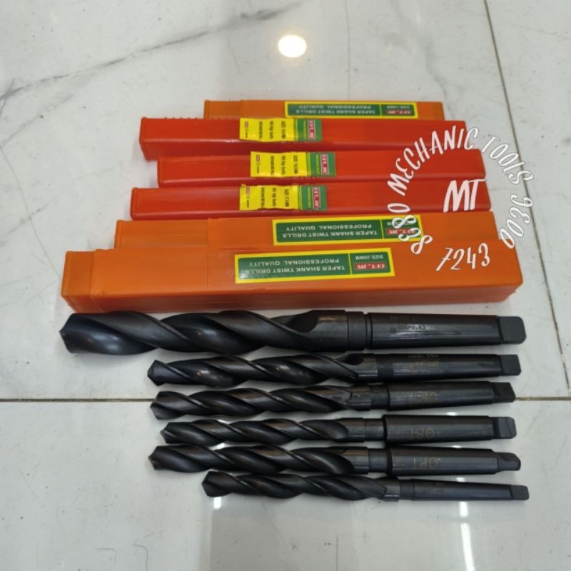 Mata Bor Besi Hss 24 mm Opt Mata bor besi model kones 24 mm mata bor besi Tapper shank twist drilll 