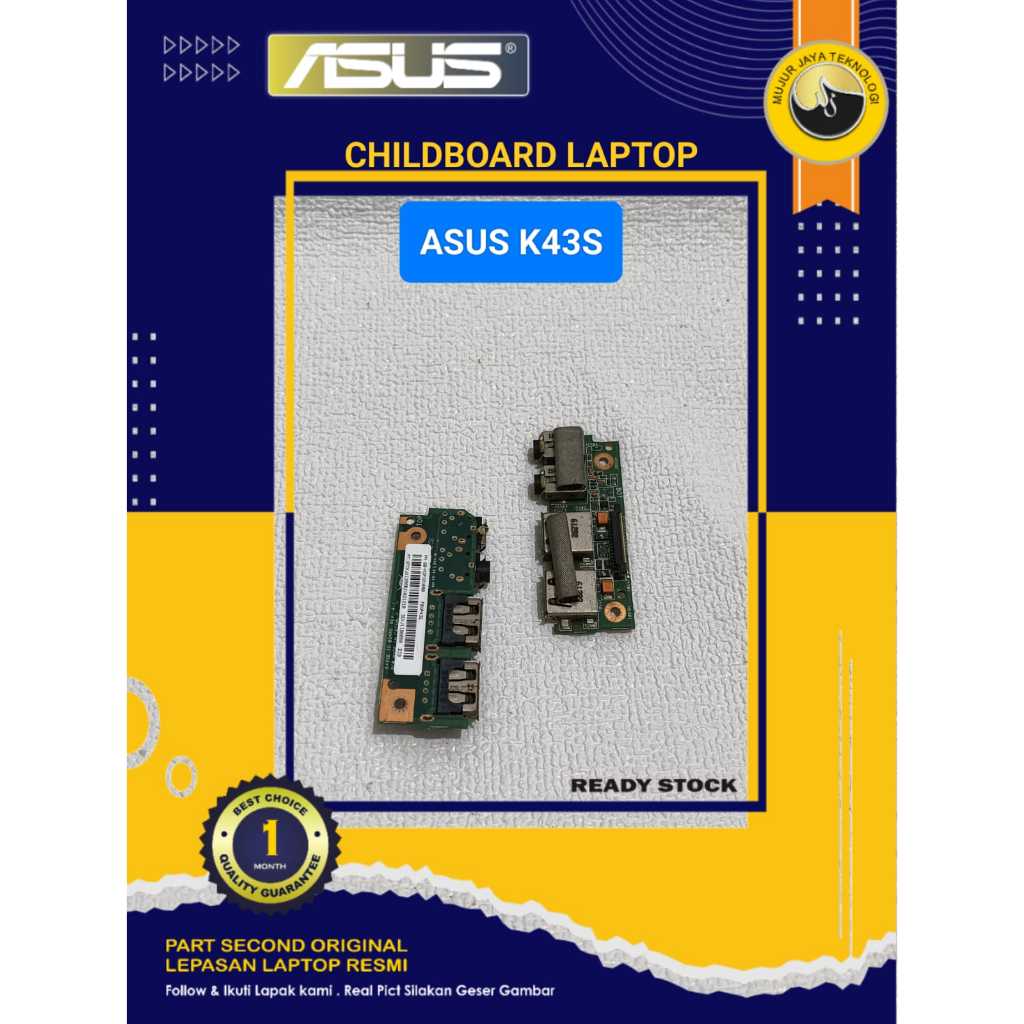 Childboard IO USB HDD CR Audio Board Laptop ASUS X43S X43E K43S K43E A43S X43 A43E Second Original