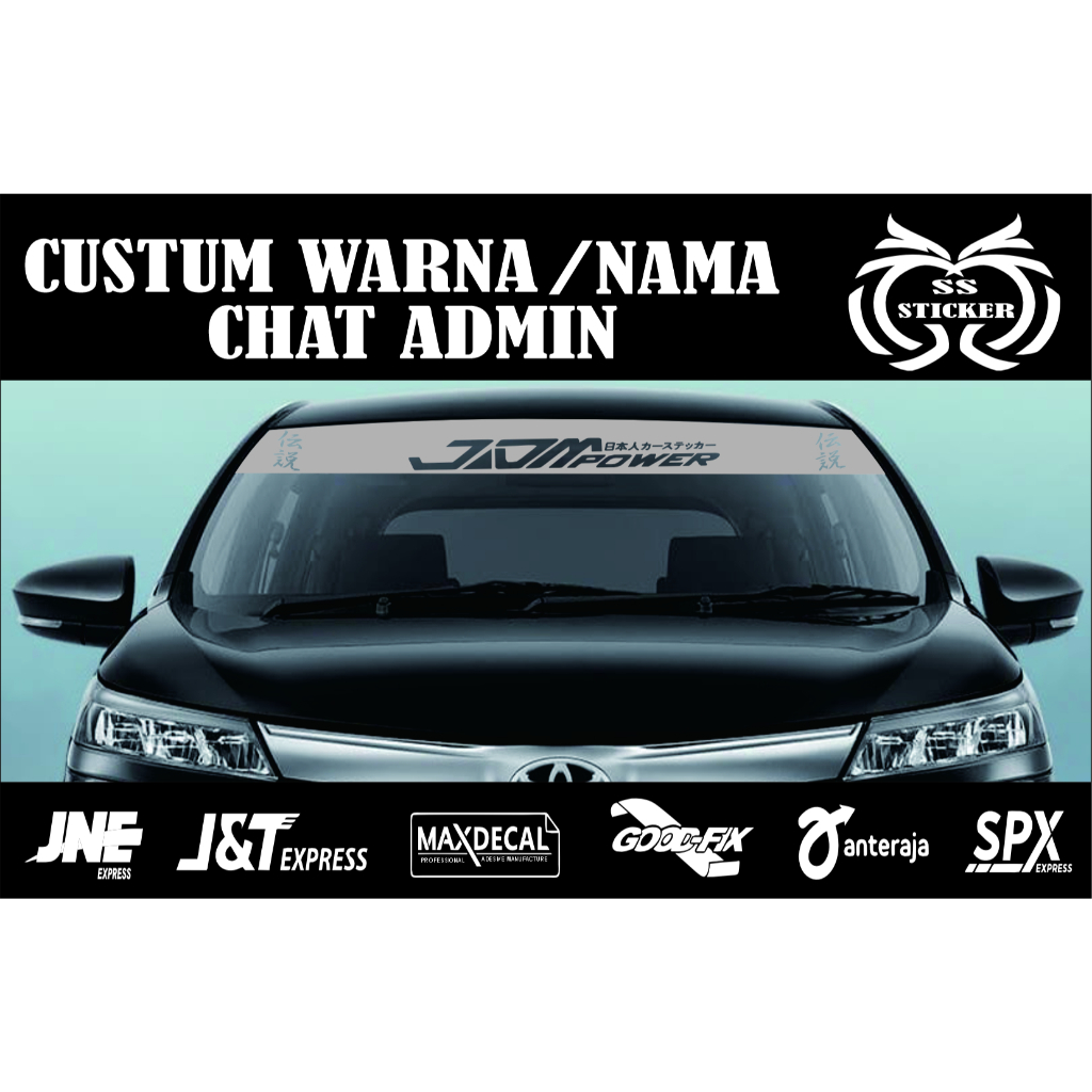 Stiker Kaca Mobil  Cutting Sticker  Kaca Depan mobil box losbak all truck dll terbaru bisa custom na