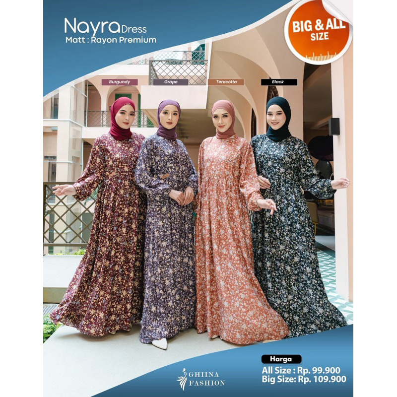 Ghiina Fashion - Dress / Gamis / Nayra Dress Ghiina Fashion